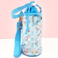 Japan Sanrio Insulated Cooler Plastic Bottle Holder with Shoulder Strap - Cinnamoroll : Plaid - 2