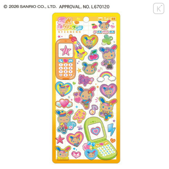 Japan Sanrio Heisei Happy Phone Sticker - Usahana : Pop Girl - 1
