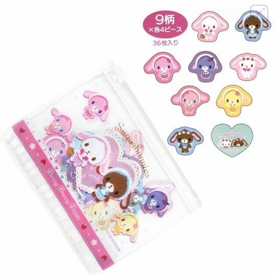 Japan Sanrio Glitter Stickers with Binder Pocket - Sugarbunnies - 2