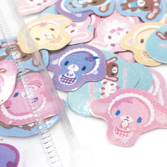 Japan Sanrio Glitter Stickers with Binder Pocket - Sugarbunnies - 3