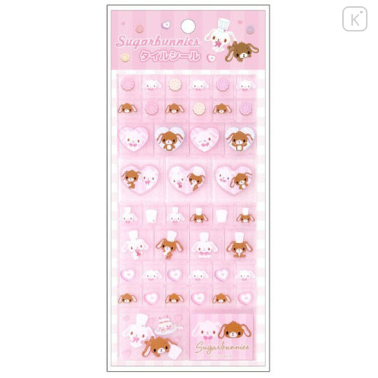 Japan Sanrio Tile Sticker - Sugarbunnies : Pink - 1