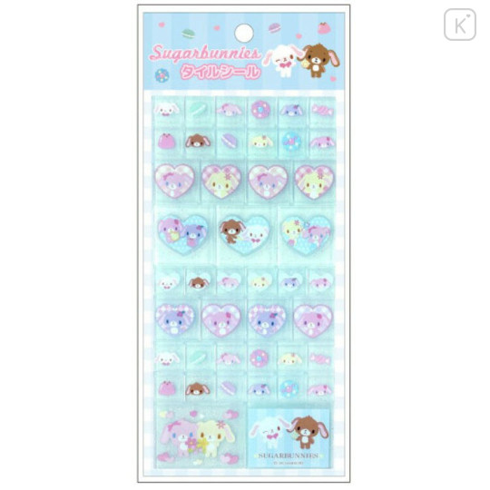 Japan Sanrio Tile Sticker - Sugarbunnies : Blue - 1