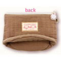 Japan Sanrio Round Bottom Pouch - Sugarbunnies : Love Sweets Brown - 2
