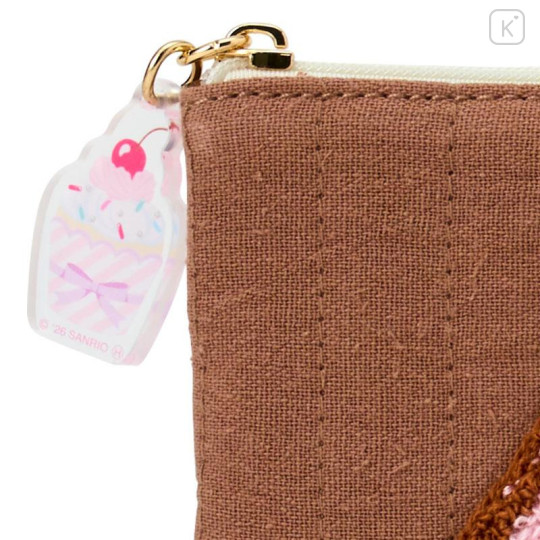 Japan Sanrio Tissue Pouch - Sugarbunnies Kurousa : Love Sweets Brown - 6