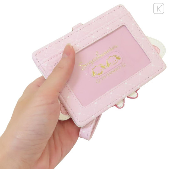 Japan Sanrio Pass Case Card Holder & Reel - Sugarbunnies : Shirousa - 2