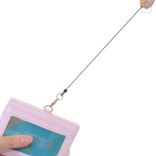 Japan Sanrio Pass Case Card Holder & Reel - Sugarbunnies : Shirousa - 4