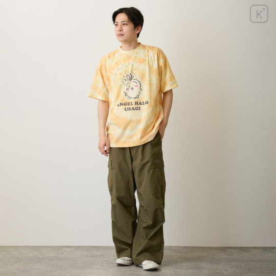 Japan Chiikawa Tie-dye T-shirt (XL) - Usagi : Angel Halo Yellow - 7