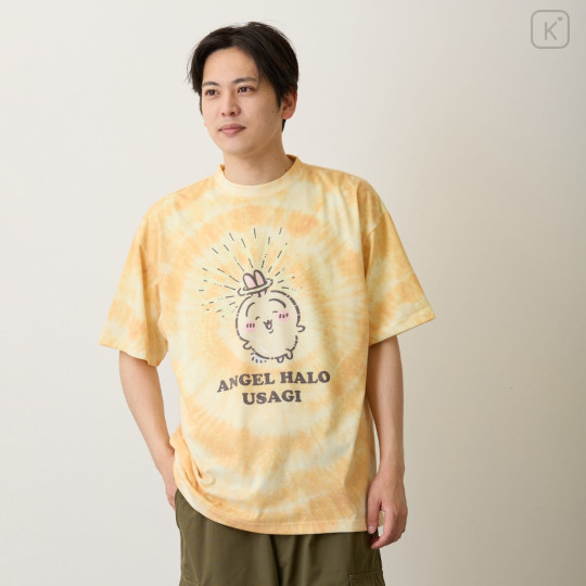 Japan Chiikawa Tie-dye T-shirt (XL) - Usagi : Angel Halo Yellow - 8