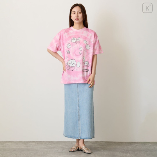 Japan Chiikawa Tie-dye T-shirt (M) - Chiikawa : Loop Pink - 2