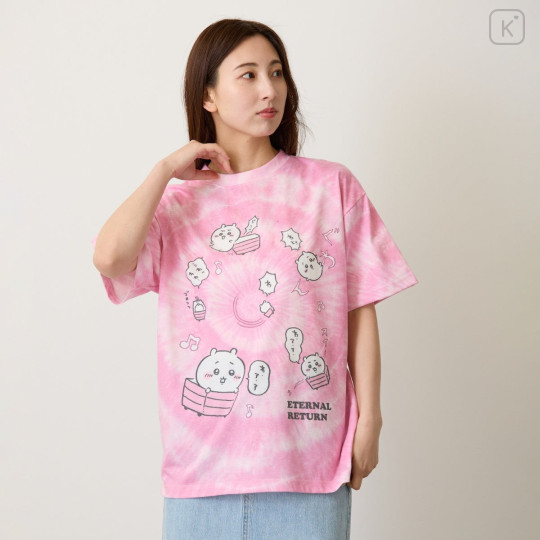 Japan Chiikawa Tie-dye T-shirt (M) - Chiikawa : Loop Pink - 3
