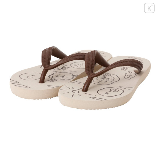 Japan Chiikawa Beach Sandals 23-23.5cm - Chiikawa & Hachiware & Usagi : Water Gun Beige - 4