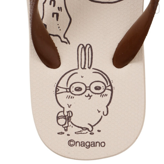 Japan Chiikawa Beach Sandals 25-25.5cm - Chiikawa & Hachiware & Usagi : Water Gun Beige - 5