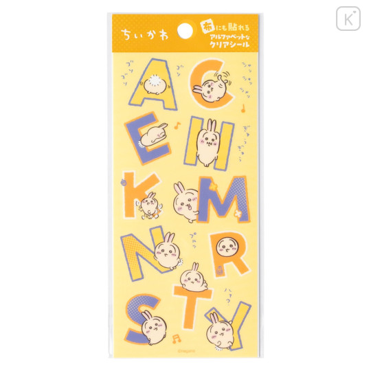 Japan Chiikawa Clear Alphabet Sticker - Usagi : Fabric Compatible - 1