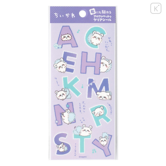 Japan Chiikawa Clear Alphabet Sticker - Momonga : Fabric Compatible - 1