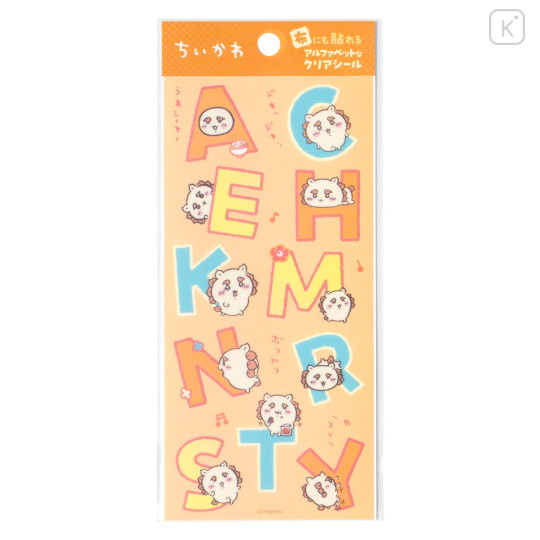 Japan Chiikawa Clear Alphabet Sticker - Shisa : Fabric Compatible - 1