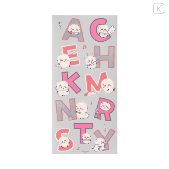 Japan Chiikawa Clear Alphabet Sticker - Rakko : Fabric Compatible - 4