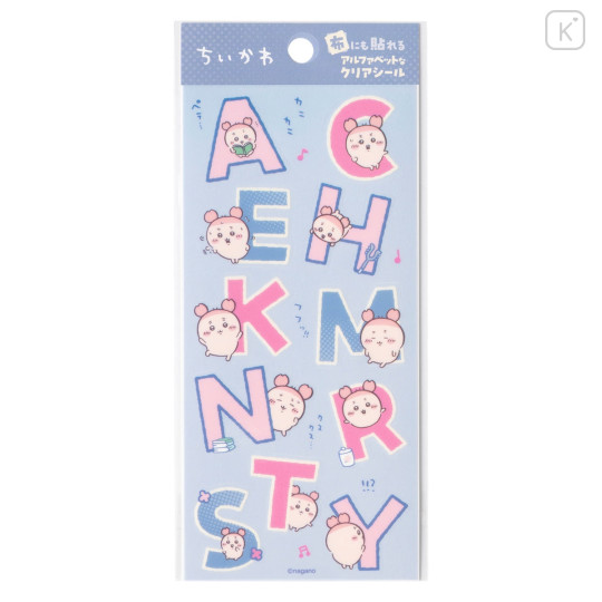 Japan Chiikawa Clear Alphabet Sticker - Furuhonya Kani-chan : Fabric Compatible - 1