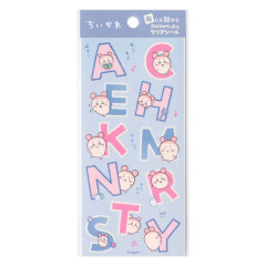 Japan Chiikawa Clear Alphabet Sticker - Furuhonya Kani-chan : Fabric Compatible