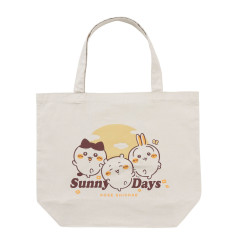 Japan Chiikawa Tote Bag - Chiikawa & Hachiware & Usagi : Sunny Days Sand Beige