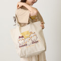 Japan Chiikawa Tote Bag - Chiikawa & Hachiware & Usagi : Sunny Days Sand Beige - 2