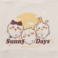 Japan Chiikawa Tote Bag - Chiikawa & Hachiware & Usagi : Sunny Days Sand Beige - 3