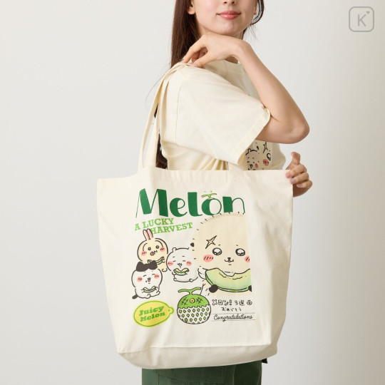 Japan Chiikawa Tote Bag - Chiikawa : Melon Cream - 2