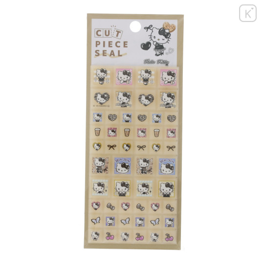 Japan Sanrio Cut Piece Seal - Hello Kitty : Black Ribbon - 1