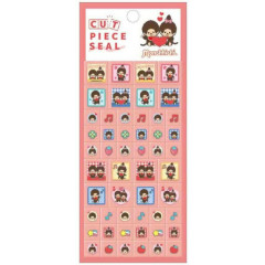 Japan Monchhichi Cut Piece Seal - Monchhichi-chan & Monchhichi-kun