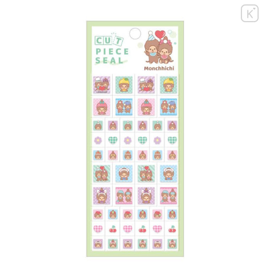 Japan Monchhichi Cut Piece Seal - Monchhichi-chan & Monchhichi-kun : Stylish - 1