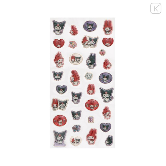 Japan Sanrio Glitter Resin Sticker - Kuromi & My Melody - 2