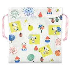 Japan Peanuts Drawstring Bag - Snoopy : Summer Festival