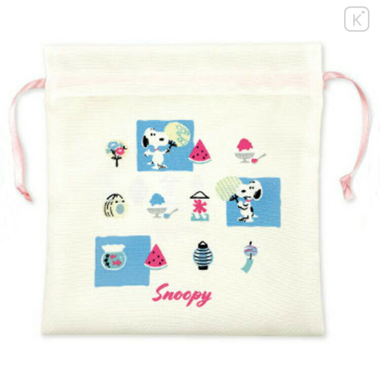 Japan Peanuts Drawstring Bag - Snoopy : Summer Cool - 1