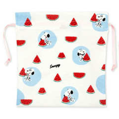 Japan Peanuts Drawstring Bag - Snoopy : Summer Watermelon