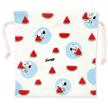 Japan Peanuts Drawstring Bag - Snoopy : Summer Watermelon - 1