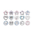 Japan Sanrio Sparkly Marble Sticker Flakes - Monotone - 2