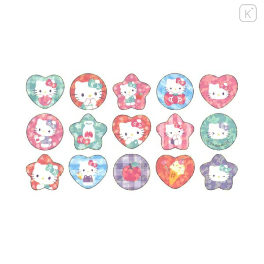 Japan Sanrio Sparkly Marble Sticker Flakes - Hello Kitty - 2