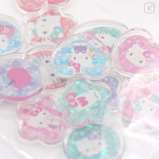 Japan Sanrio Sparkly Marble Sticker Flakes - Hello Kitty - 3