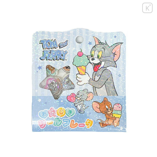 Japan Tom and Jerry Sparkly Marble Sticker Flakes - Tom & Jerry - 1