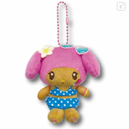 Japan Sanrio Petit Mini Mascot Holder - My Melody : Heart Eyes Summer Tan Sunburned Swimsuit Gal - 1