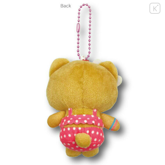 Japan Sanrio Petit Mini Mascot Holder - Hello Kitty : Heart Eyes Summer Tan Sunburned Swimsuit Gal - 2