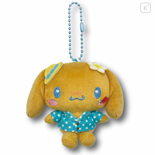 Japan Sanrio Petit Mini Mascot Holder - Cinnamoroll : Heart Eyes Summer Tan Sunburned Swimsuit Gal - 1