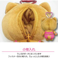 Japan Sanrio Mini Plush Pouch with Carabiner - Hello Kitty : Heart Eyes Summer Tan Sunburned Swimsuit Gal - 3