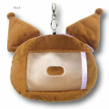 Japan Sanrio Face Pass Case Coin Case with Reel - Kuromi : Heart Eyes Summer Tan Sunburned Swimsuit Gal - 2
