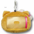 Japan Sanrio Face Pass Case Coin Case with Reel - Hello Kitty : Heart Eyes Summer Tan Sunburned Swimsuit Gal - 2