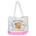 Japan Sanrio Canvas Rope Handle Tote Bag - Hello Kitty : Heart Eyes Summer Tan Sunburned Swimsuit Gal - 1