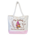 Japan Sanrio Canvas Rope Handle Tote Bag - My Melody : Heart Eyes Summer Tan Sunburned Swimsuit Gal - 1