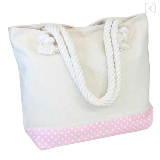 Japan Sanrio Canvas Rope Handle Tote Bag - My Melody : Heart Eyes Summer Tan Sunburned Swimsuit Gal - 2