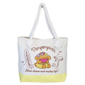 Japan Sanrio Canvas Rope Handle Tote Bag - Pompompurin : Heart Eyes Summer Tan Sunburned Swimsuit Gal - 1