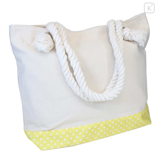 Japan Sanrio Canvas Rope Handle Tote Bag - Pompompurin : Heart Eyes Summer Tan Sunburned Swimsuit Gal - 2