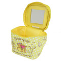 Japan Sanrio Vanity Pouch with Mirror - Pompompurin : Heart Eyes Summer Tan Sunburned Swimsuit Gal - 3